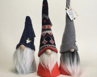 Gnome Decoration, Felted Wool, Handmade, Scandinavian Style (F1-3)