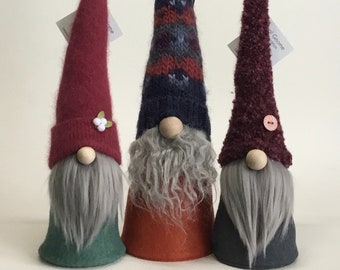 Medium sized Gnome Decoration, Felted Wool, Handmade, Scandinavian Style (E1-3)