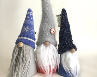 Gnome Decoration, Felted Wool, Handmade in USA, Scandinavian Style (K1-3)