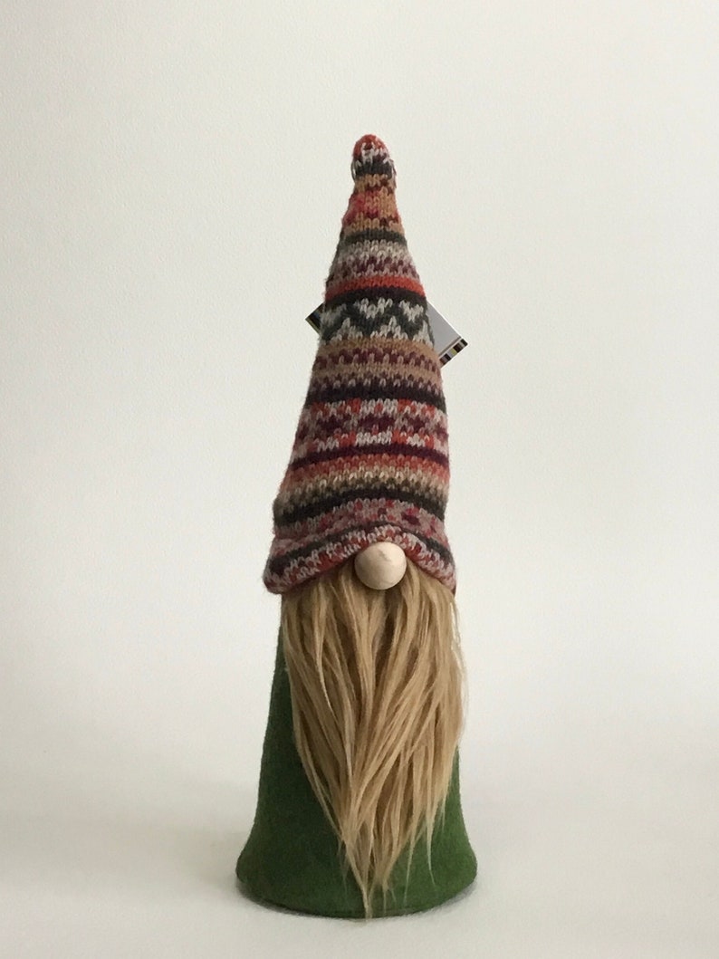 Gnome Decoration, Felted Wool, Handmade, Scandinavian Style D1-3 image 3