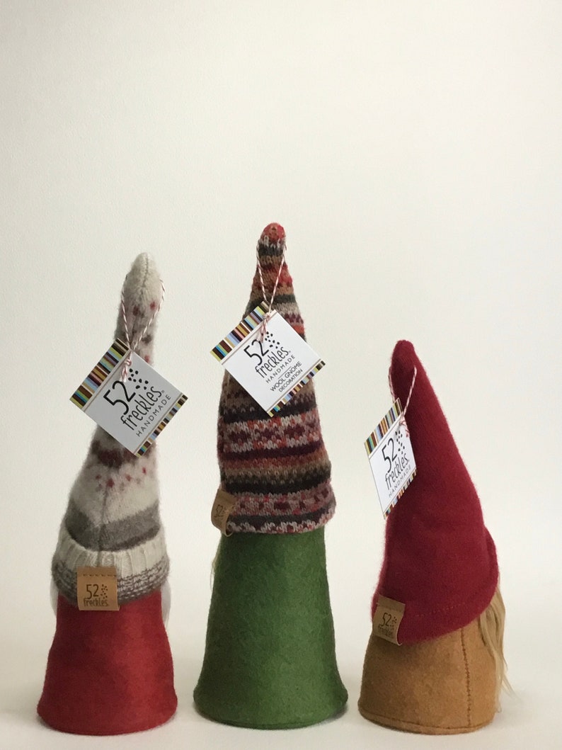 Gnome Decoration, Felted Wool, Handmade, Scandinavian Style D1-3 image 5