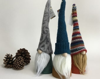 Fall Gnome Decoration, Felted Wool, Handmade, Scandinavian Style