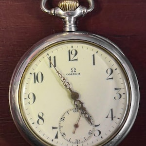 OMEGA Grand Prix Paris 1900 - Silver pocket watch made 1915