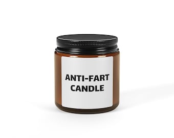 Świeca sojowa zapachowa anty-pierdząca, zabawny prezent, zapach do domu, prezent wywołujący żarty, świeca w słoiku w kolorze bursztynu, świeca wielorozmiarowa do śmiechu