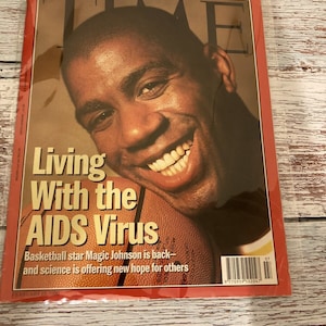 Time Magazine Feb 12 1996 – Magic Johnson AIDS Cover Issue Vintage