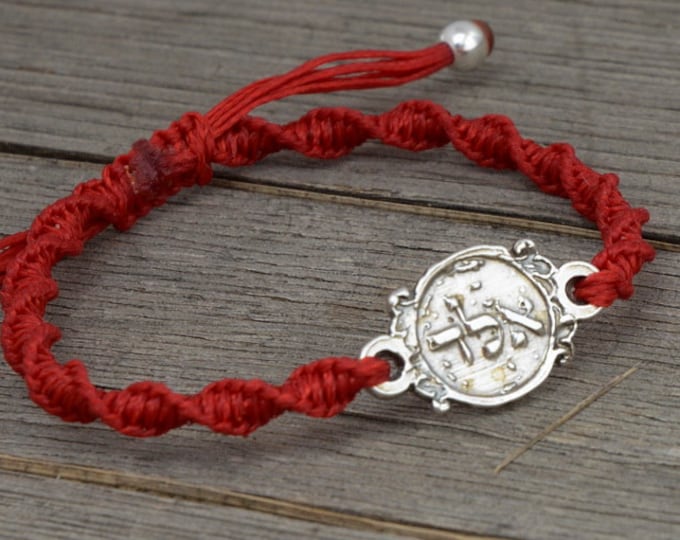 Men's ALD 72 Names of God Red Charm Bracelet for Protection from Evil Eye