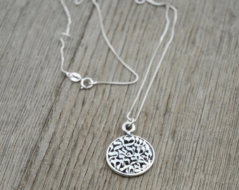 Shema Israel Pendant Sterling Silver Charm Unisex Design Necklace
