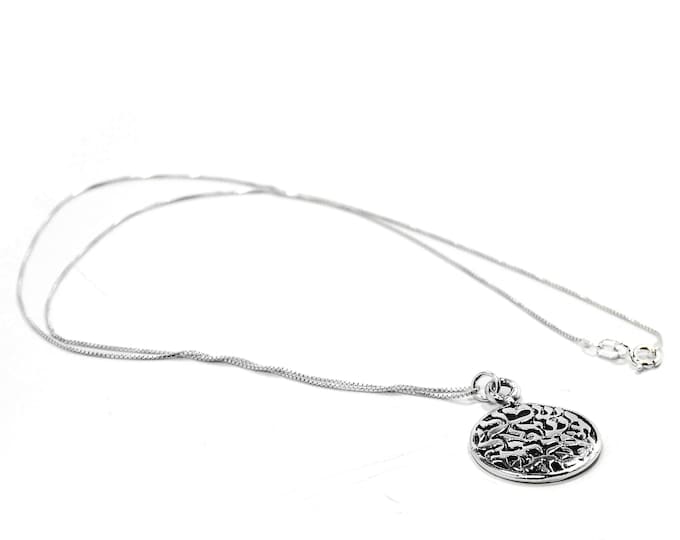 Shema Israel Pendant Sterling Silver Charm Unisex Design Necklace - Made in Israel