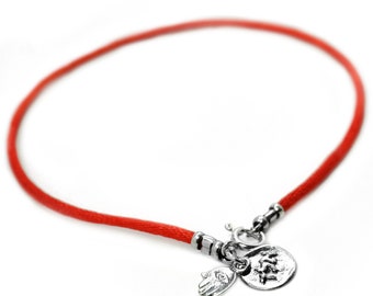 Red String Protection & Positive Energy Anklet - Hamsa Anklet