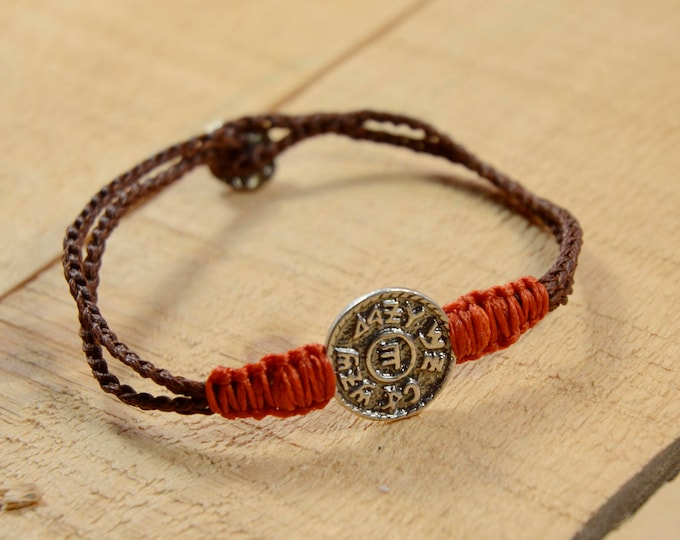 925 Sterling Silver Prosperity and Abundance Amulet on Sturdy Macrame Bracelet - Handmade for Men & Women