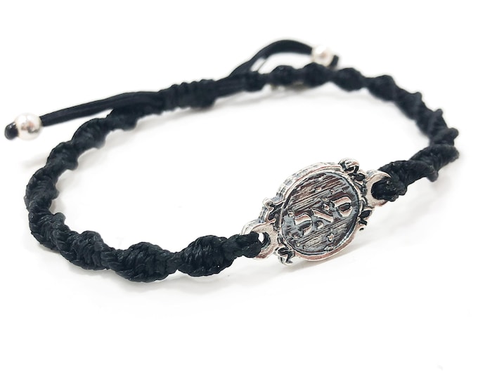 Prosperity Man Bracelet SAL 72 Names of God adjustable Bracelet in Black