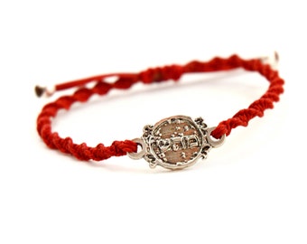 Red Charm Healing Bracelet for Good Health 72 Names of God Hand Woven Health Bracelet for Men and Women