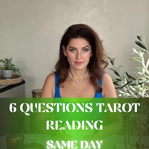 6-Question Tarot Reading, Same Hour, In-Depth Psychic Insight , Get Your Answers Quickly! Detailed Guidance on Love, Career, and Future