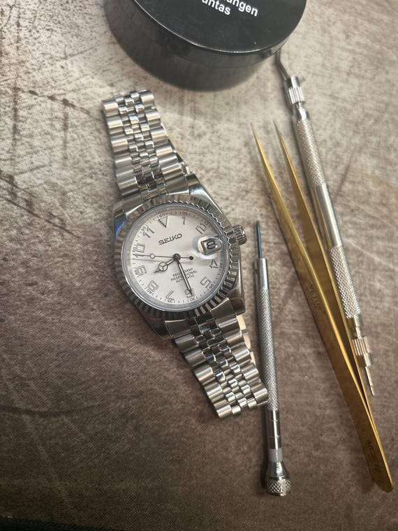 NH35 Mod Seiko - 36mm Oyster Fluted Bezel Case - Jubilee