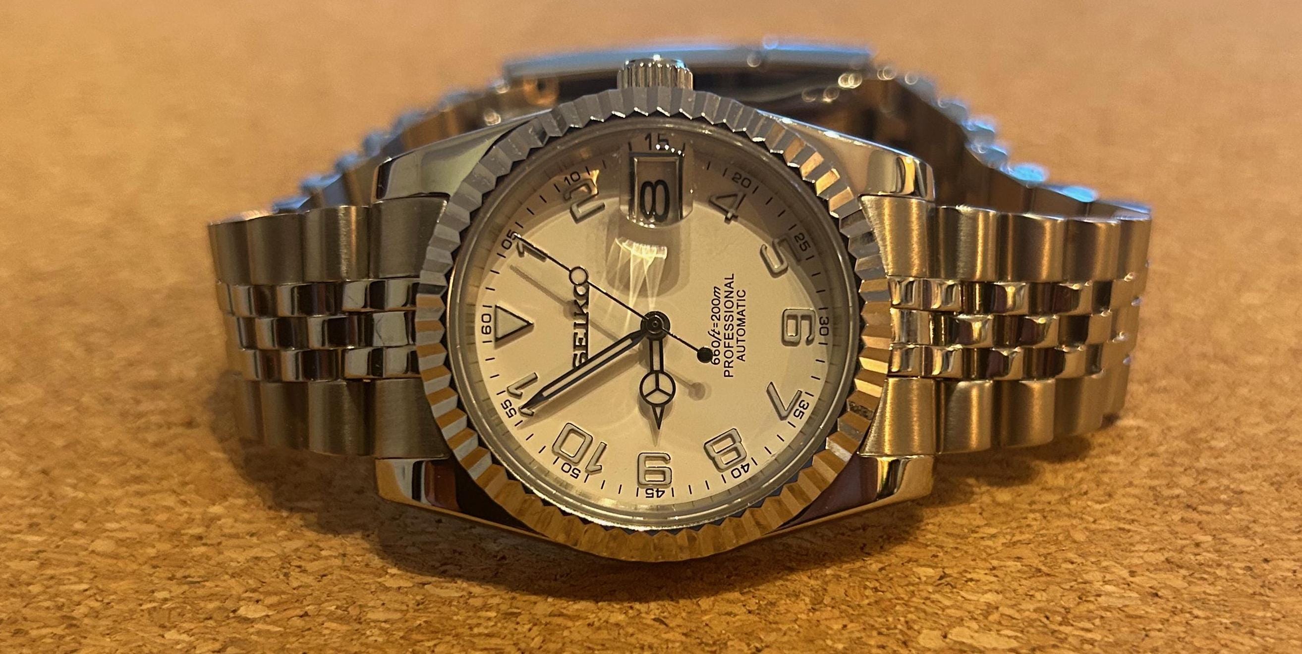 NH35 Mod Seiko - 36mm Oyster Fluted Bezel Case - Jubilee