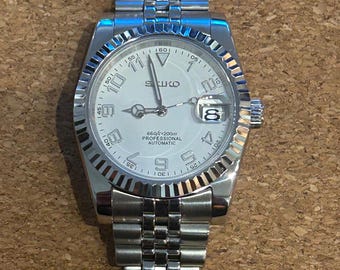 NH35 Mod Seiko - 36mm Oyster Fluted Bezel Case - Jubilee