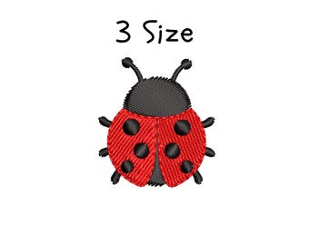 Ladybug Embroidery Design: 3 Sizes (Instant Download)
