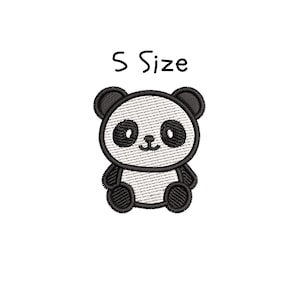 Cute Panda Embroidery Design, File, 5 sizes, Cute Panda Machine Embroidery Designs Instant Download