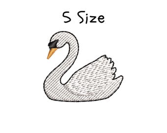 Swan Embroidery Design: 5 Sizes, Machine Embroidery File (Instant Download)