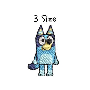 Blue Dog Embroidery Design, File, 3 sizes,  Blue Dog Machine Embroidery Designs Instant Download