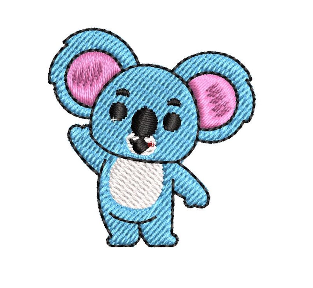 Cute Koala Cartoon Embroidery Design, File, 3 Sizes, Koala Machine ...