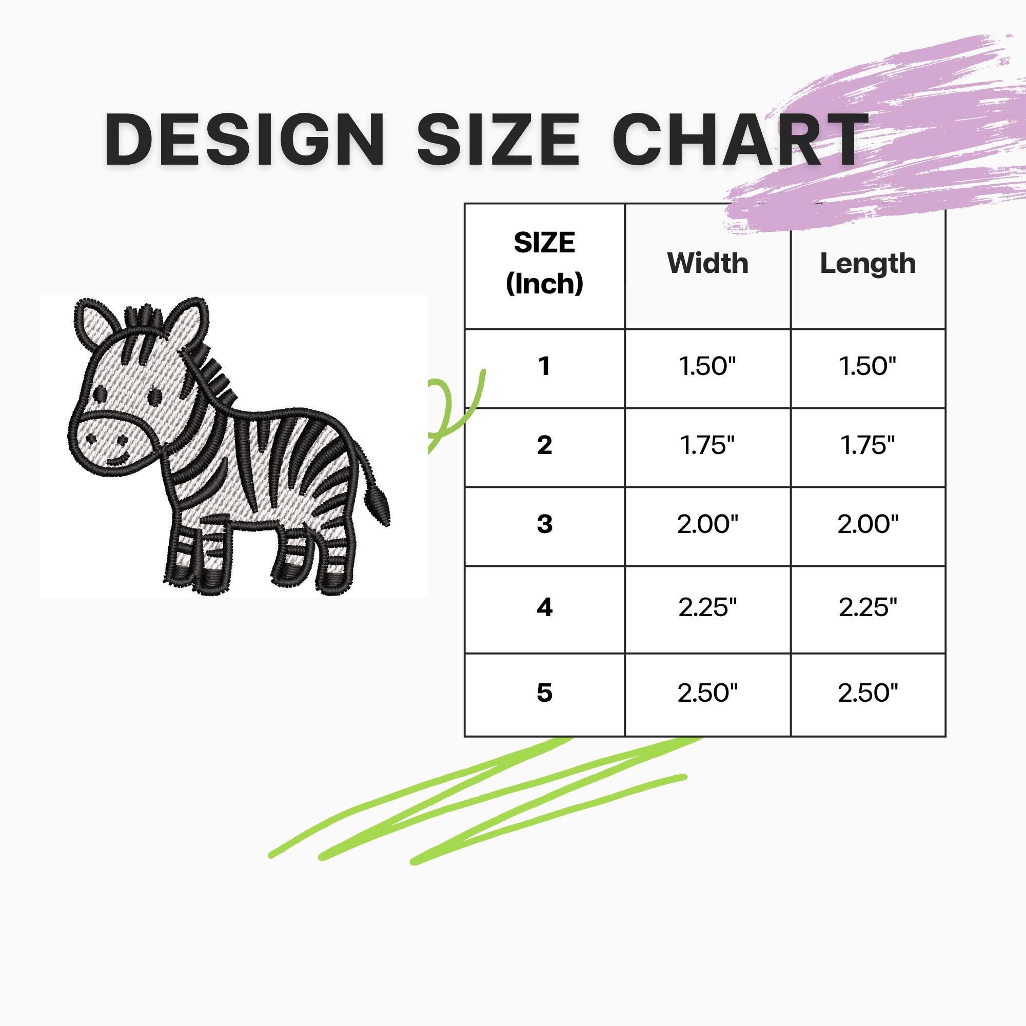 Zebra Embroidery Design: 5 Sizes (instant Download) - Etsy