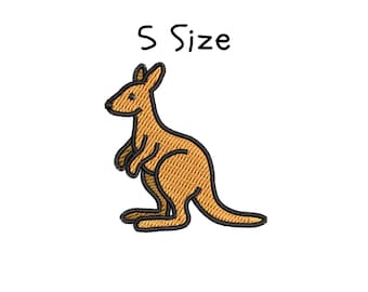 Kangaroo Embroidery Design: 5 Sizes, 3 Colors (Instant Download File)