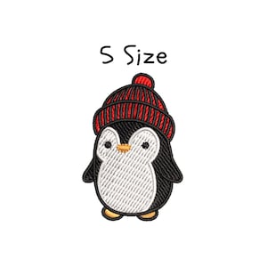 Penguin Embroidery Design, File, 5 sizes, Penguin Machine Embroidery Designs Instant Download