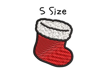 Borduurontwerp kerstsok: 5 maten (bestand direct downloaden)