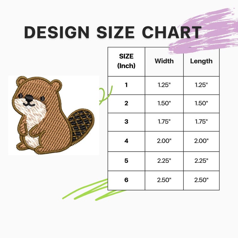 Small Beaver Design Mini Beaver Embroidery Design: 6 Sizes (instant Download File) - Etsy