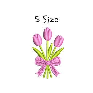 Tulips Embroidery Design, File, 5 sizes, Tulip Bouquet Machine Embroidery Designs Instant Download