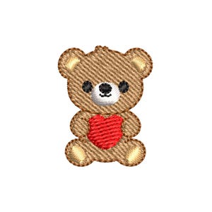 Teddy bear Embroidery Design, File, 4 sizes, Teddy bear Machine Embroidery Designs Instant Download