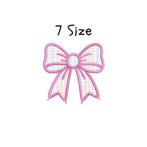 Bow Applique Embroidery Design, File, 7 sizes, Bow Applique Machine Embroidery Designs Instant Download