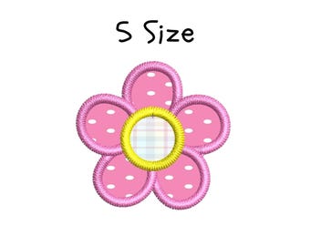 Flower Applique Embroidery Design: 5 Sizes (Digital Download)