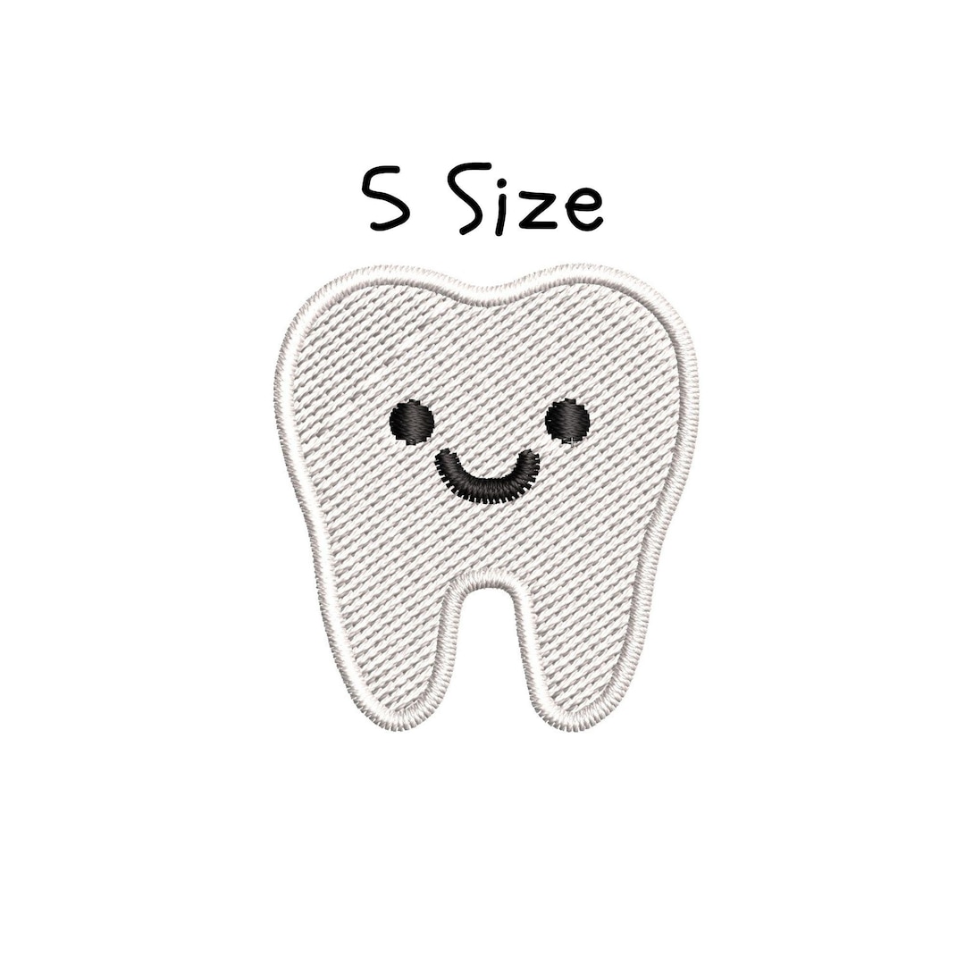Dentist Tooth Embroidery Design: Machine Embroidery File (instant ...