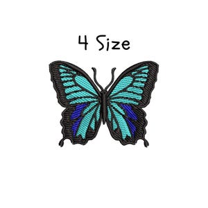 Butterfly Embroidery Design, File, 4 sizes, Butterfly Machine Embroidery Designs Instant Download