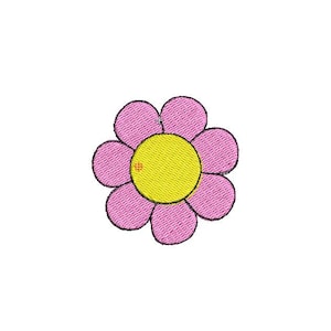 Cute Flower Embroidery Design, File, 3 sizes,  Flower Machine Embroidery Designs Instant Download