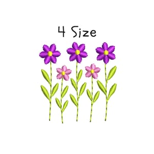 Wildflower Embroidery Design, File, 4 sizes, Wildflower Machine Embroidery Designs Instant Download