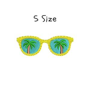 Summer sunglasses Embroidery Design, File, 5 sizes, Summer sunglasses Machine Embroidery Designs Instant Download