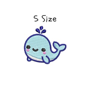 Blue Whale Embroidery Design: 5 Sizes (Digital Download)