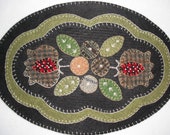 Pre-cut Wool Applique Kit - Prosperity- Penny Rug Candle Mat