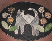 NEW Penny Rug KIT- Pre-cut Wool Applique Kit - Molly 39 s Kitten