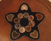 Penny Rug Candle Mat Kit- Ethan 39 s Star- Primitive Wool Applique