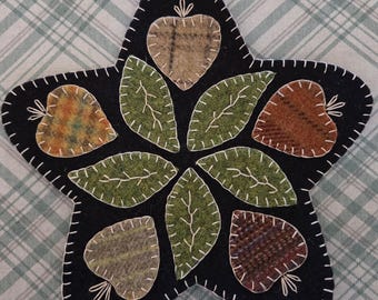 Kit de apliques de lana precortados - Estrella de Ada - Alfombra Penny/Tapete para velas