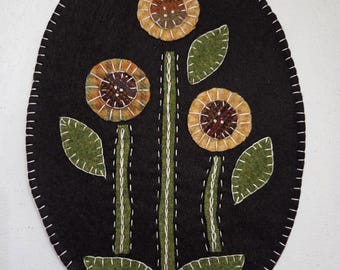 ¡¡¡NUEVO!!! Kit de apliques de lana precortados - Flores soleadas