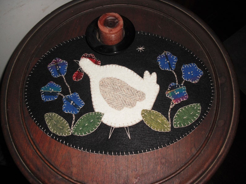Penny RugCandle Mat Kit Spring Chicken Precut Wool Applique KIT