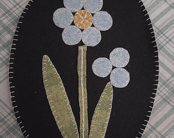 ¡NUEVO! Kit de bordado de lana precortado - Azules tímidos - Tapete de velas