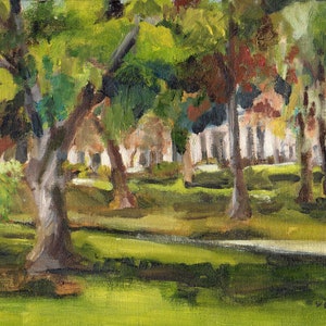 View in Grape Day Park, Escondido, Original Oil Painting, 8 x 10 inches image 1