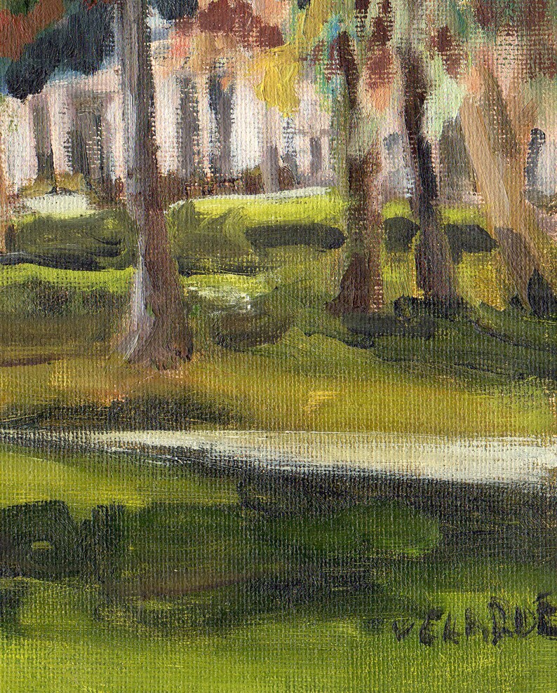 View in Grape Day Park, Escondido, Original Oil Painting, 8 x 10 inches image 2