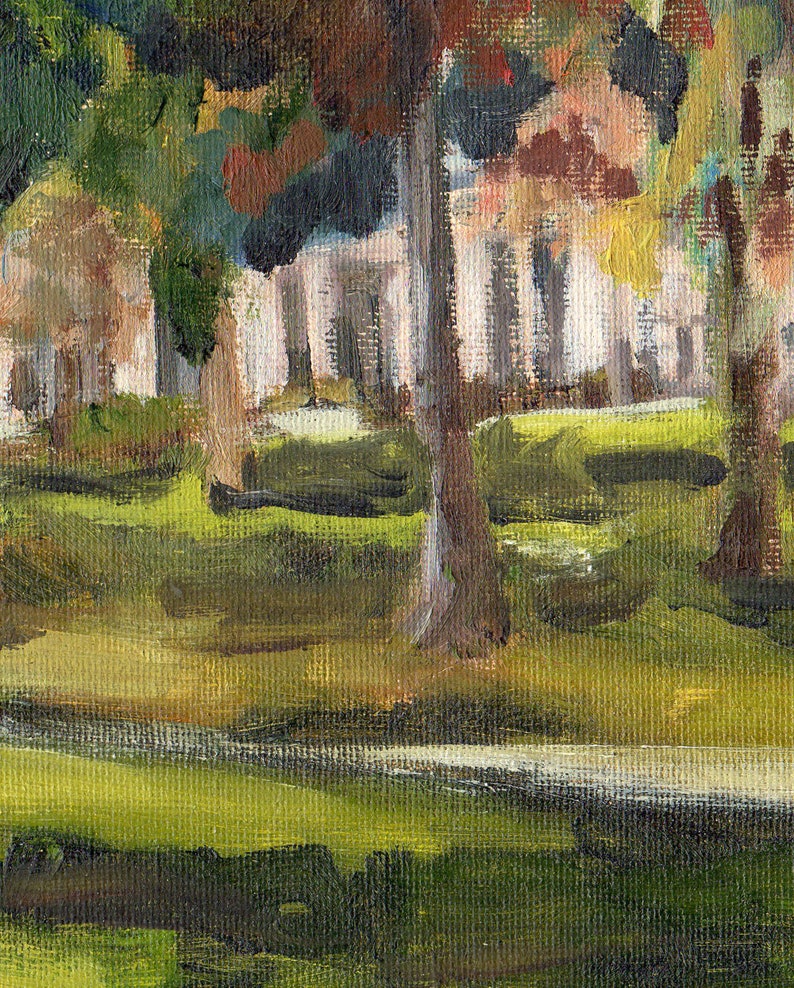 View in Grape Day Park Escondido Original Oil Painting 8 x image 4